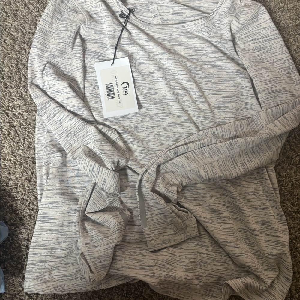 Gray Long Sleeve Top